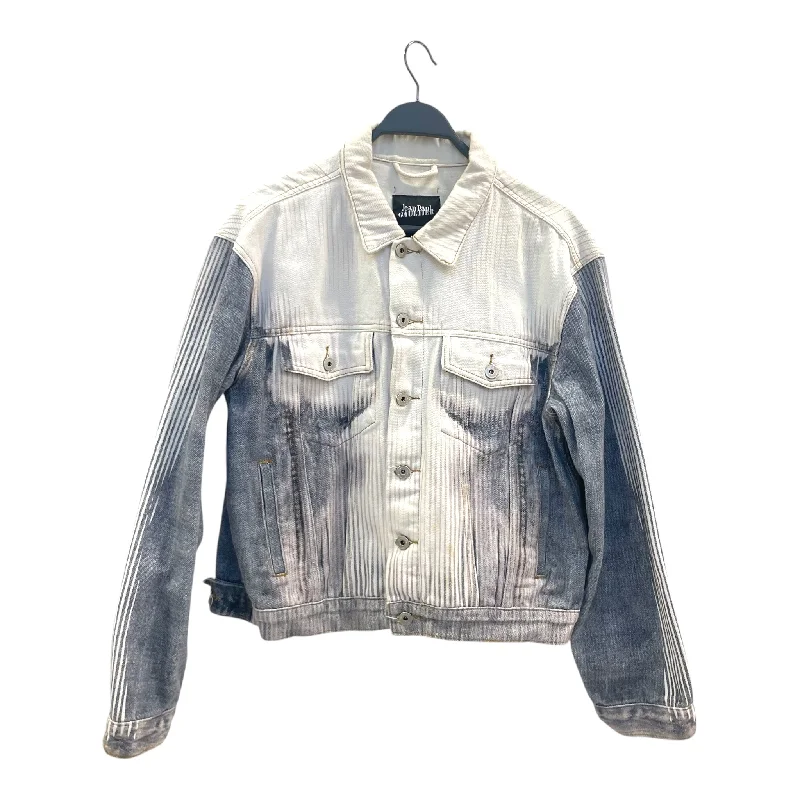 Jean Paul Gaultier/Denim Jkt/M/Denim/IDG/Stripe/Y PROJECT/WHT/YLLW THREADIN Edgy Men's Punk