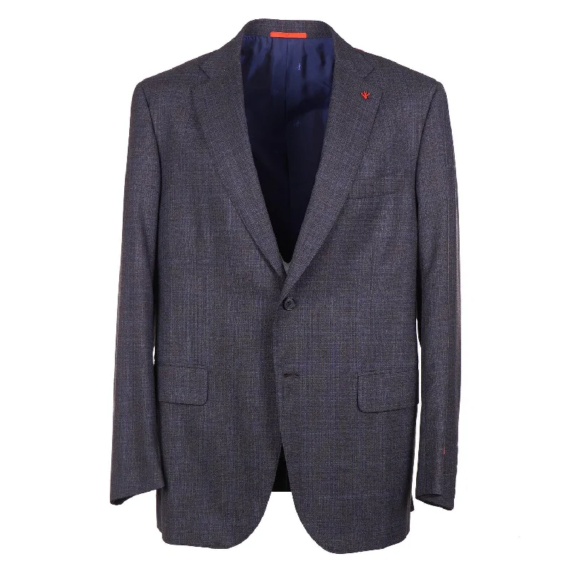 Isaia Slim-Fit 'Sanita' Wool Suit Edgy Men's Punk