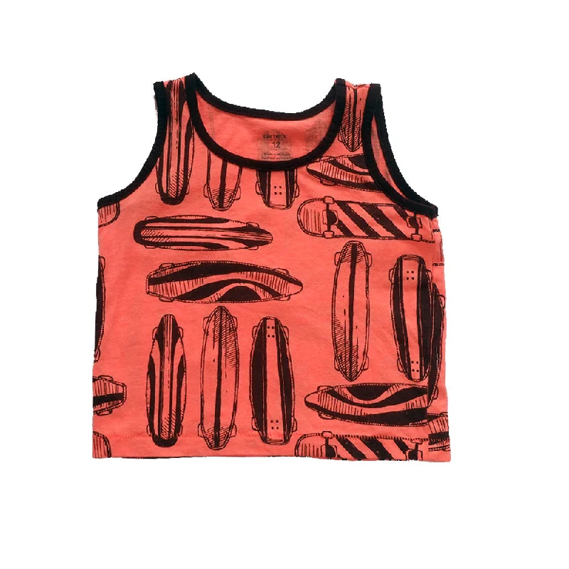 Kids Girl Printed Sleeveless Top,Light Orange Masculine Men's Thick