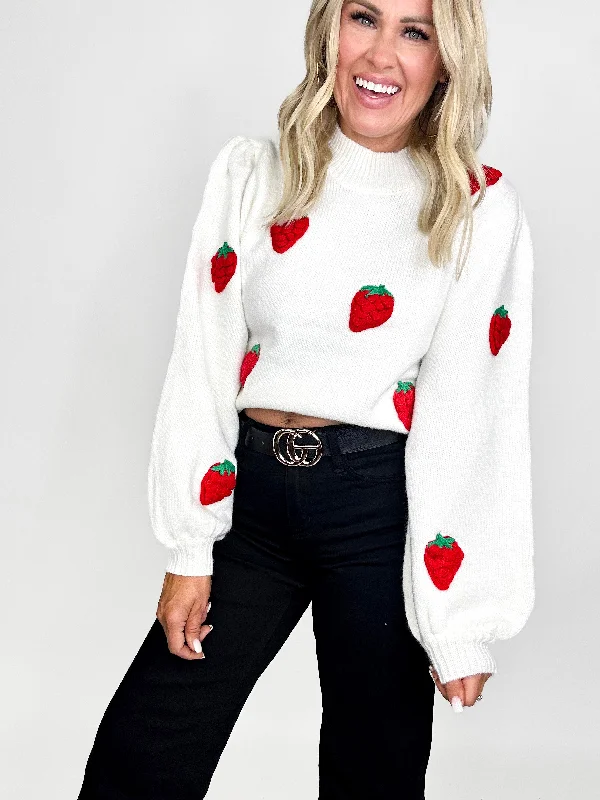 Strawberry Chunky Knit Sweater Gym