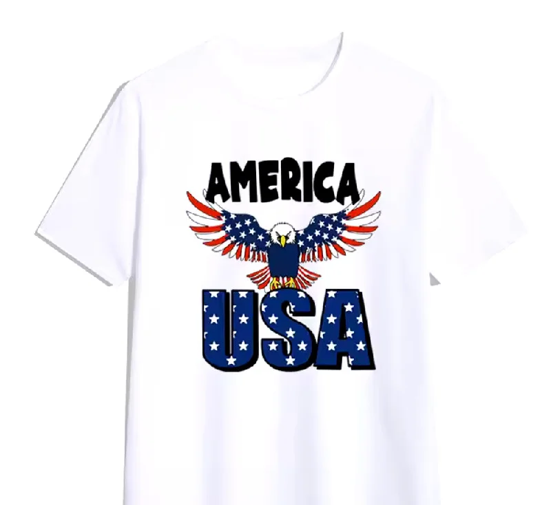 America USA Shirt With Eagle Tough Men's Military