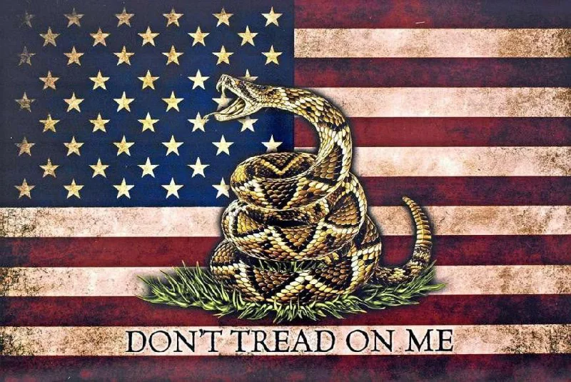 Tin - Don't tread on Me American Flag Elegant Men's Cashmere