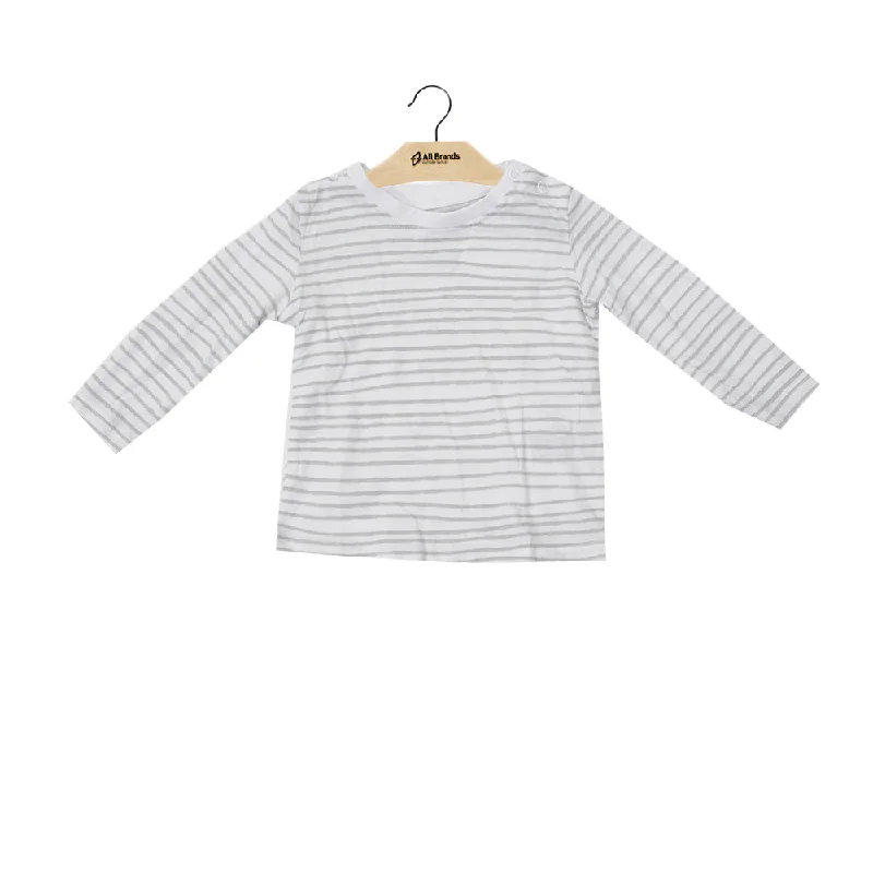 Kids Boy Striped Top,White Dynamic Men's Glow