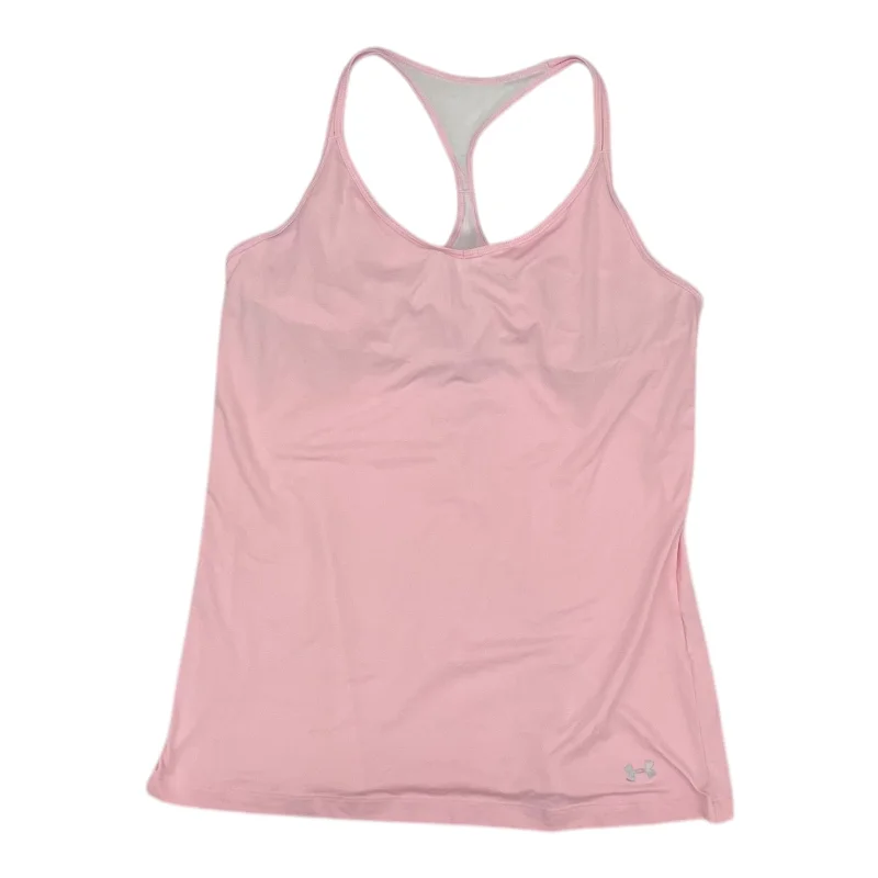 Athletic Tank Top By Under Armour In Pink, Size:L Youthful Men's Pop