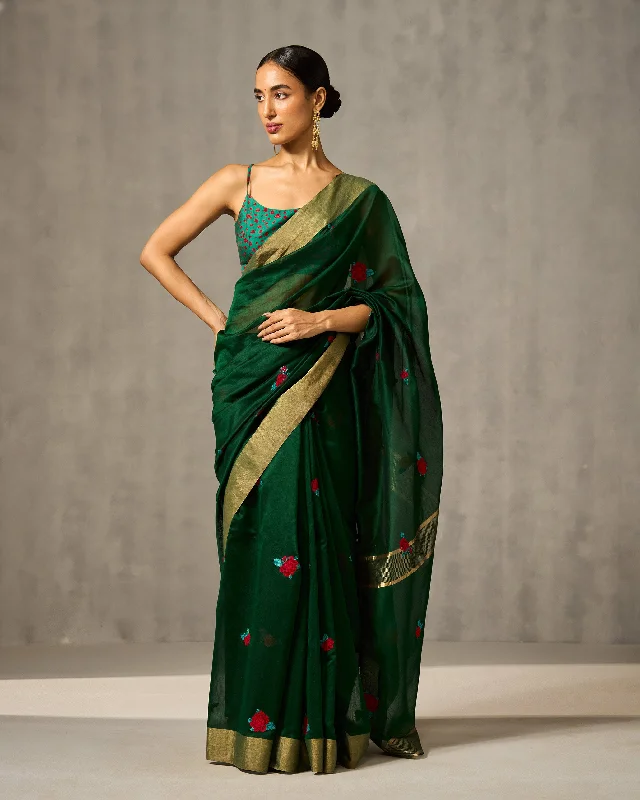 Gulab Sari - Green Embroidered Modern Men's 