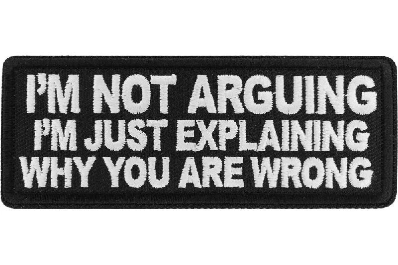 Not Arguing Patch Edgy Men's Punk