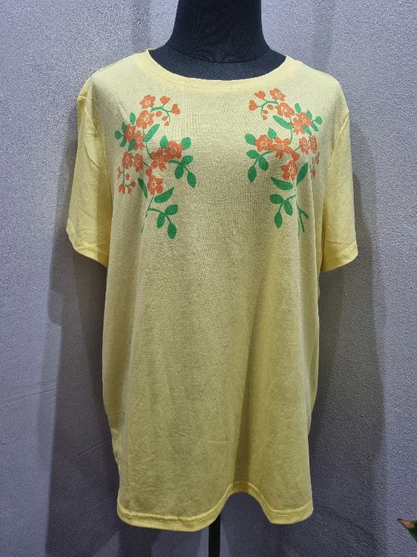 Floral Print Tee (XL) Luxurious Men's High