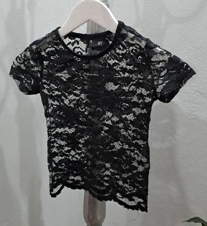 Lace Top (Small) Cool Men's Distressed